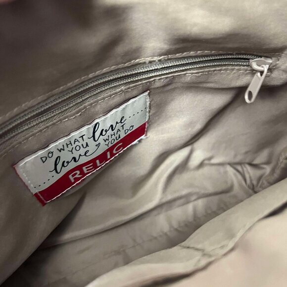 RELIC by FOSSIL Two Tone Brown and Light Brown Color Vegan Leather - Picture 8 of 15